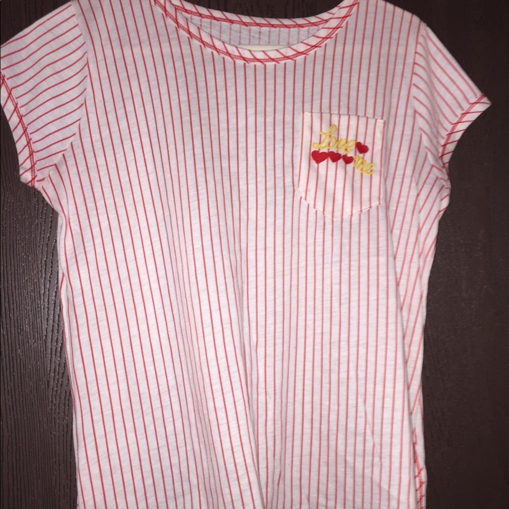 Baseball Styled TeeShirt with Pocket Embroidery